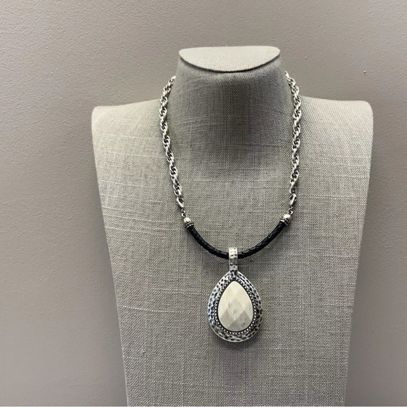 Black, red and brown braided cord interchangeable necklace NIB - Picture 3 of 9